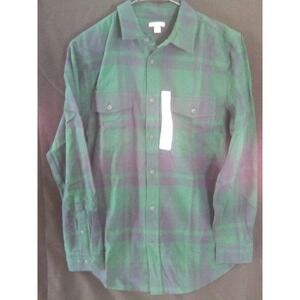 Falls Creek Mens Blue/Green Flannel  Size (Med)